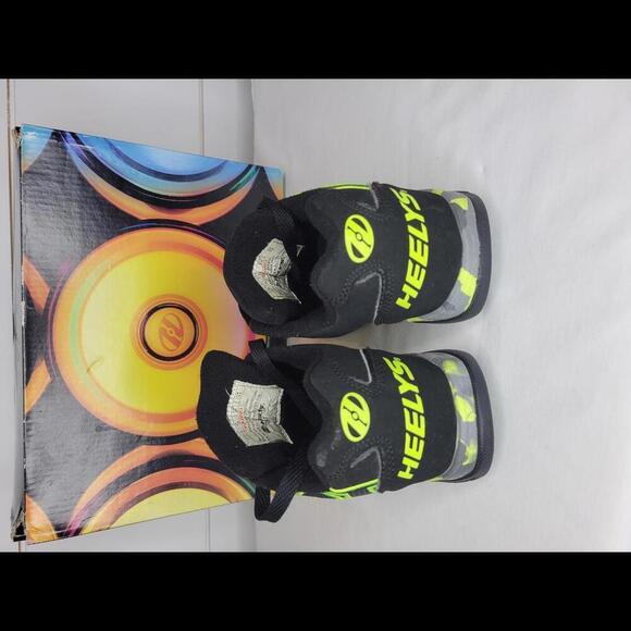 Heelys kids size 1 black & bright yellow Propel 2.0 - Picture 3 of 8